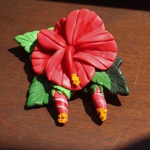 Large Flower Brooch Vintage Handmade